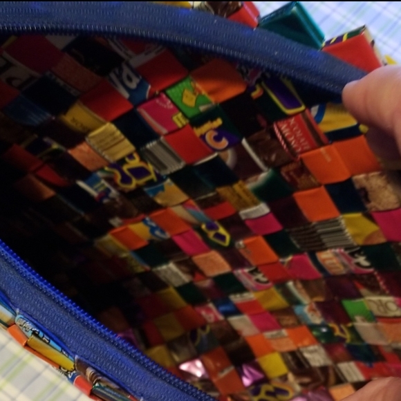 Candy Wrapper Woven Tote - Picture 3 of 3